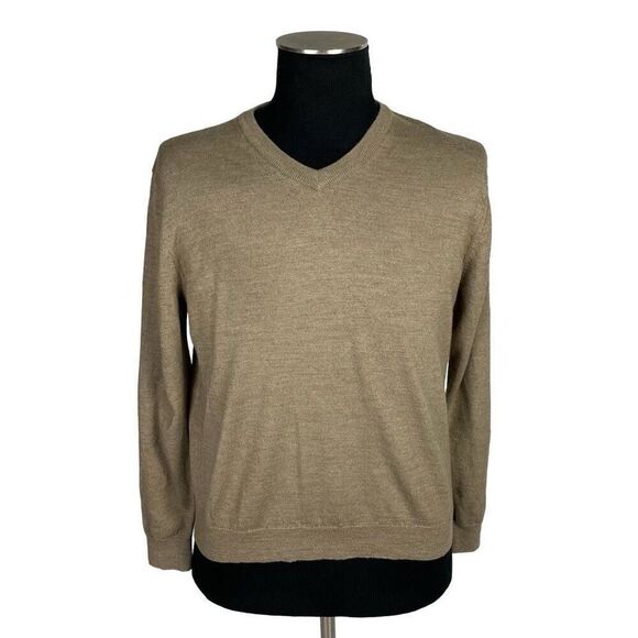 Club Room Italian Spun Wool V-Neck Knit Sweater - Men’s L - Picture 1 of 5